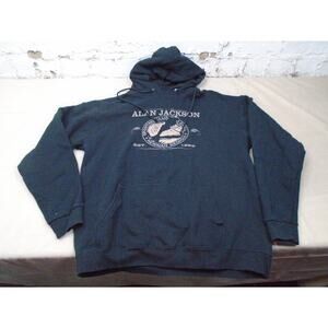 Alan Jackson Sweatshirt Hoodie Country Singer Graphic Black Size Large Music